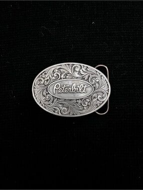 Vtg 1992 Peterbilt Tonkin Bergamot Semi Truck Belt Buckle U-420 Pewter